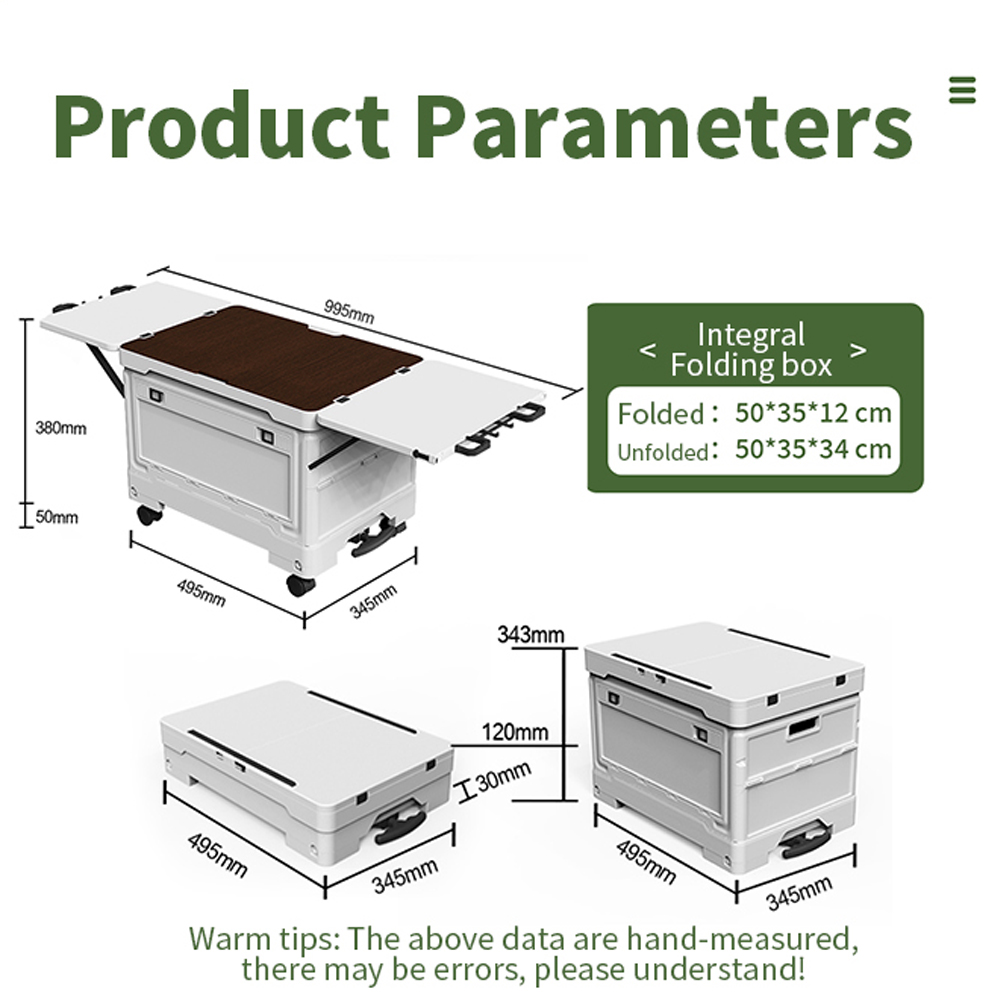 Custom Folding Box with Wheels and Pull Handle - Your Travel Companion