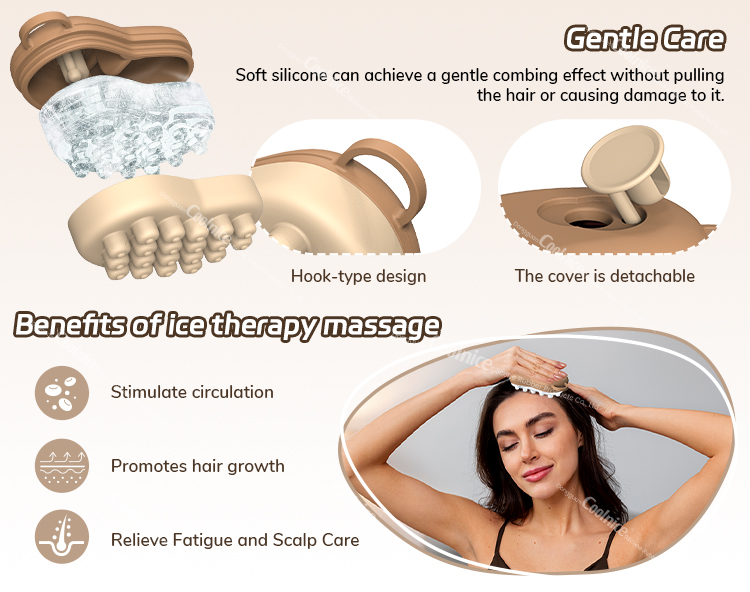 Silicone Head Therapy ice Massage Comb