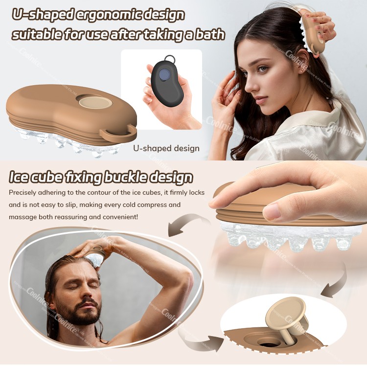 Silicone Head Therapy ice Massage Comb