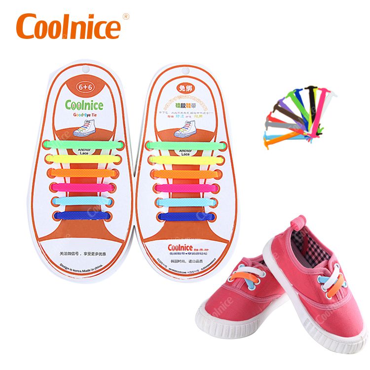 Customised Wholesale Children No Tie Shoelaces