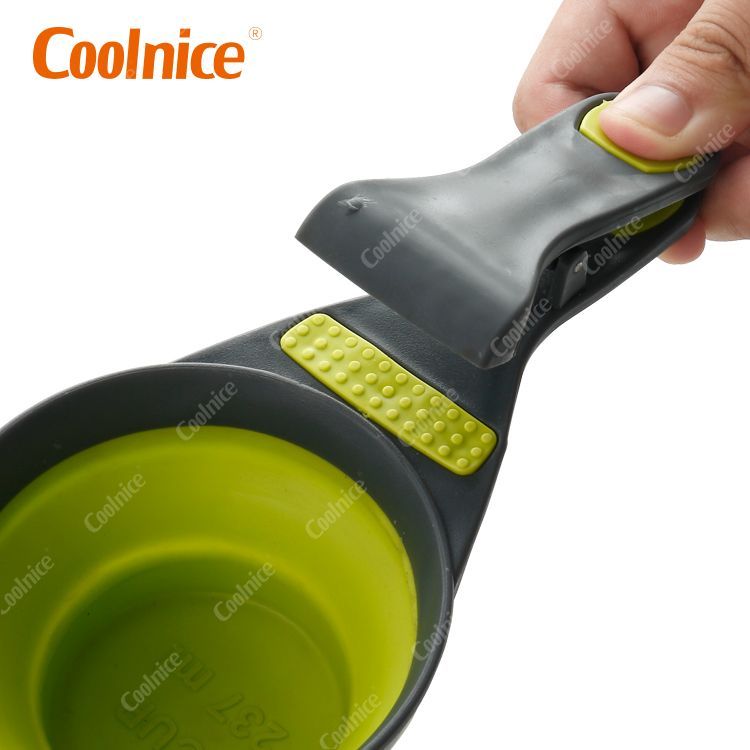 Folded Food Scoop Spoon with Sealing Clip