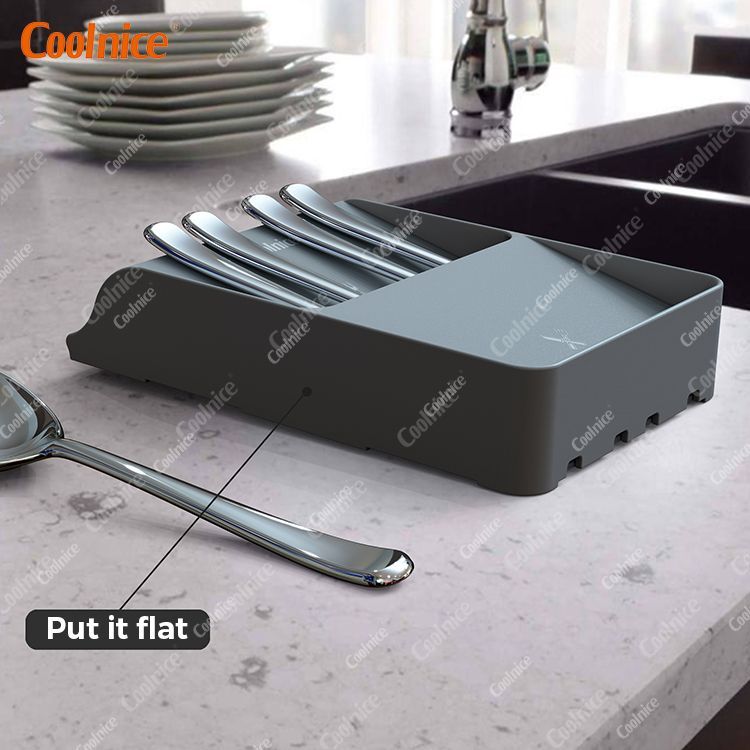 Vertical flatware stroage box