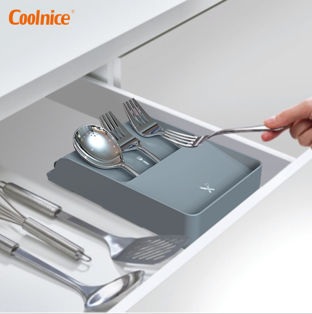 Vertical flatware stroage box