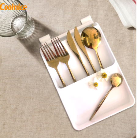 Vertical flatware stroage box