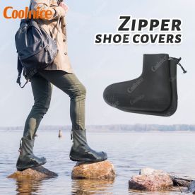 Upgraded mid-tube zipper shoe cover