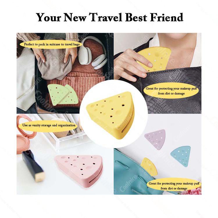 Custom-Logo-Personalized-Private-Label-Makeup-Sponge-Holder-Beauty-Cosmetic-Powder-Puff-Silicone-Cute-Cheese-Shape-Case