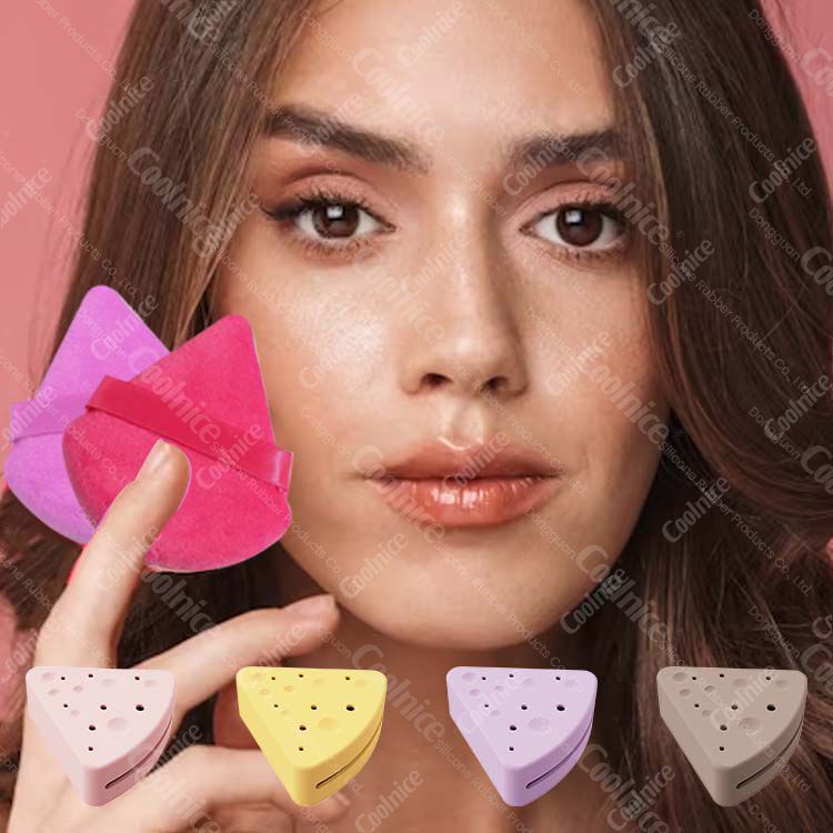 Custom-Logo-Personalized-Private-Label-Makeup-Sponge-Holder-Beauty-Cosmetic-Powder-Puff-Silicone-Cute-Cheese-Shape-Case