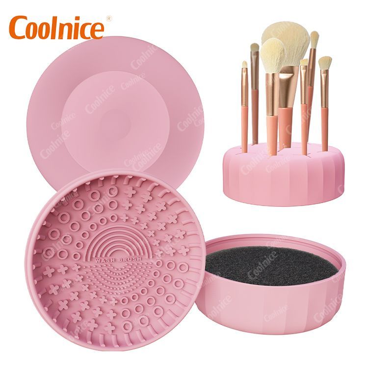 Factory-direct-sale-Silicone-Makeup-Brush-Cleaner-Box-Wet-Dry-Brush-Make-Up-Cleaner-Color-Cleaner-Sponge-Tool