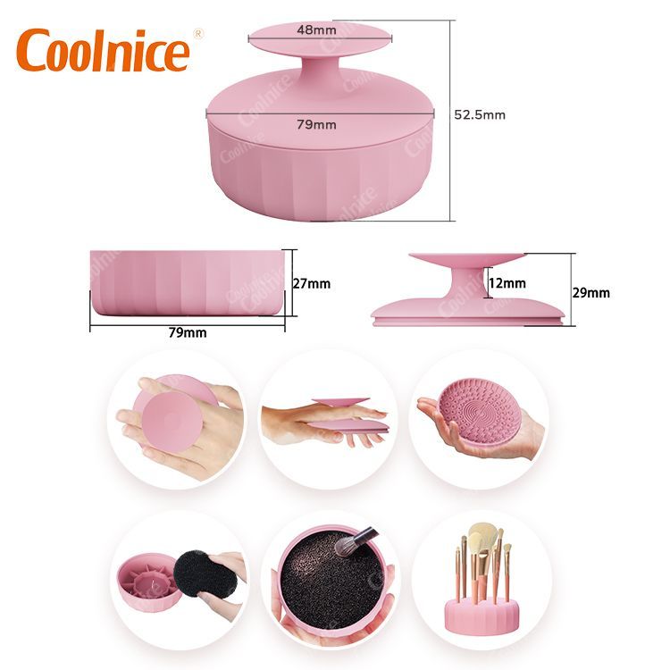 Factory-direct-sale-Silicone-Makeup-Brush-Cleaner-Box-Wet-Dry-Brush-Make-Up-Cleaner-Color-Cleaner-Sponge-Tool