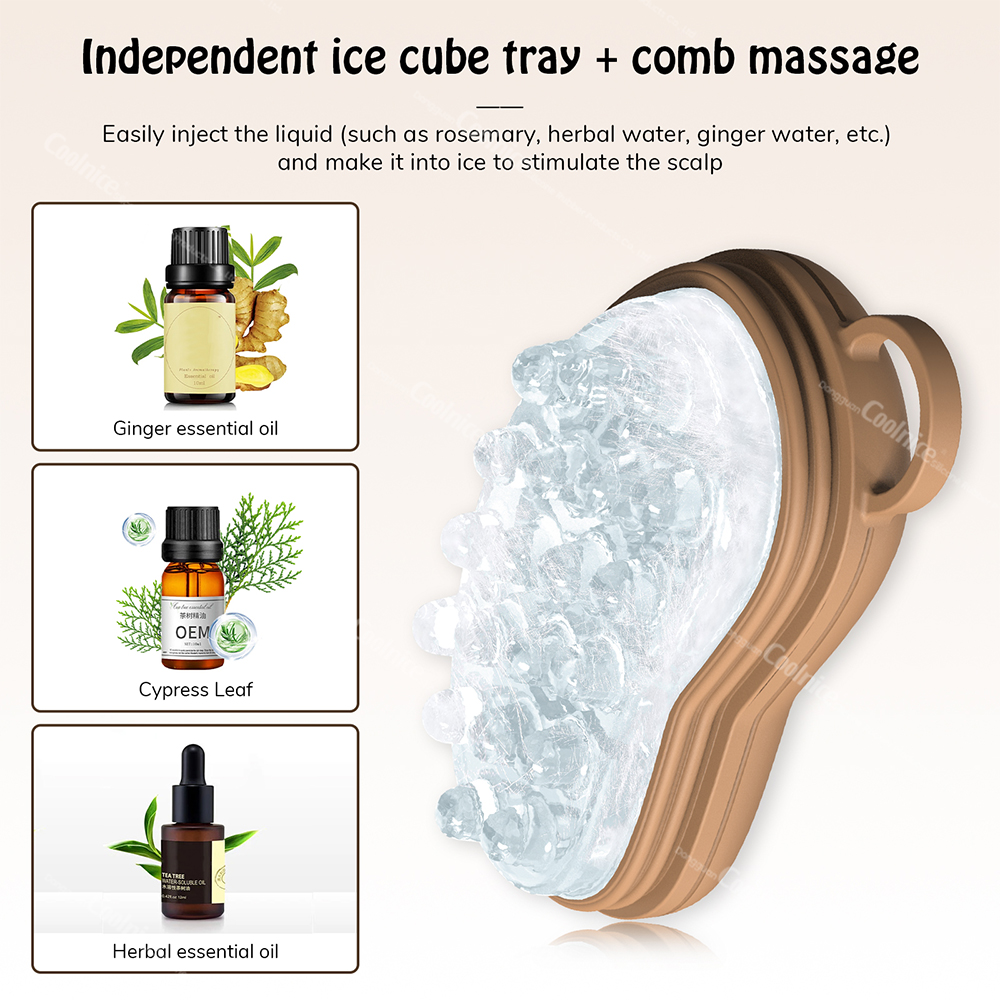 Silicone Head Therapy ice Massage Comb