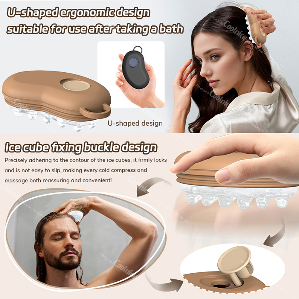 Silicone Head Therapy ice Massage Comb