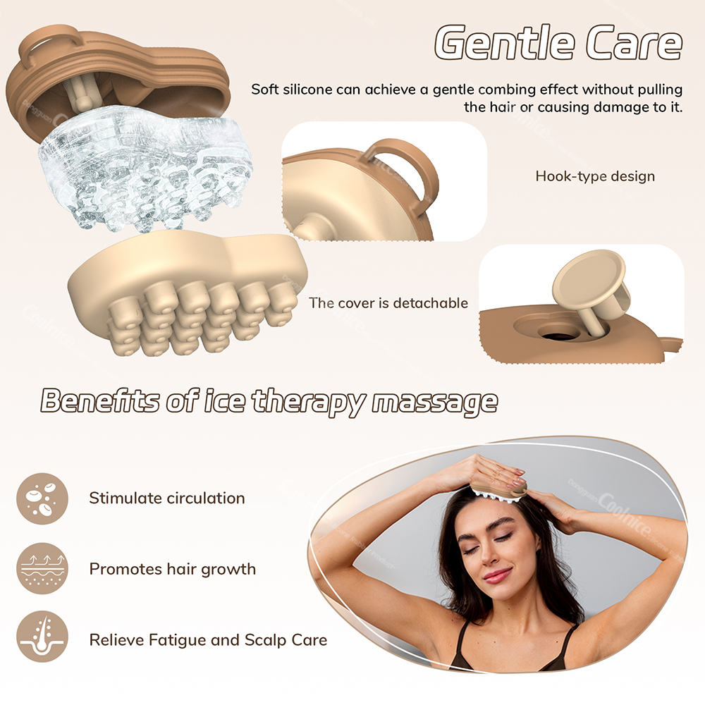 Silicone Head Therapy ice Massage Comb
